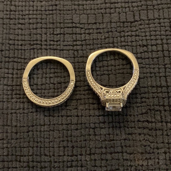 Sterling Silver Wedding Band Set - Picture 5 of 9